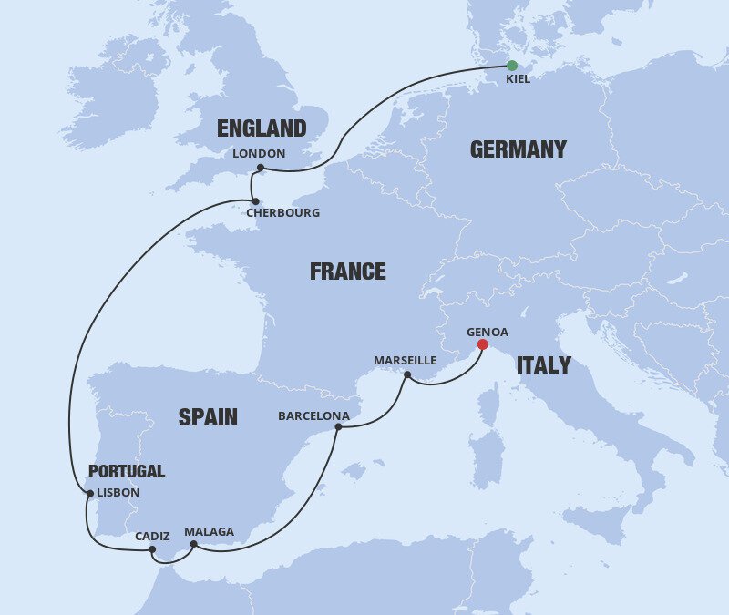 Northern Europe MSC Cruises (13 Night Cruise from Kiel to Genoa)