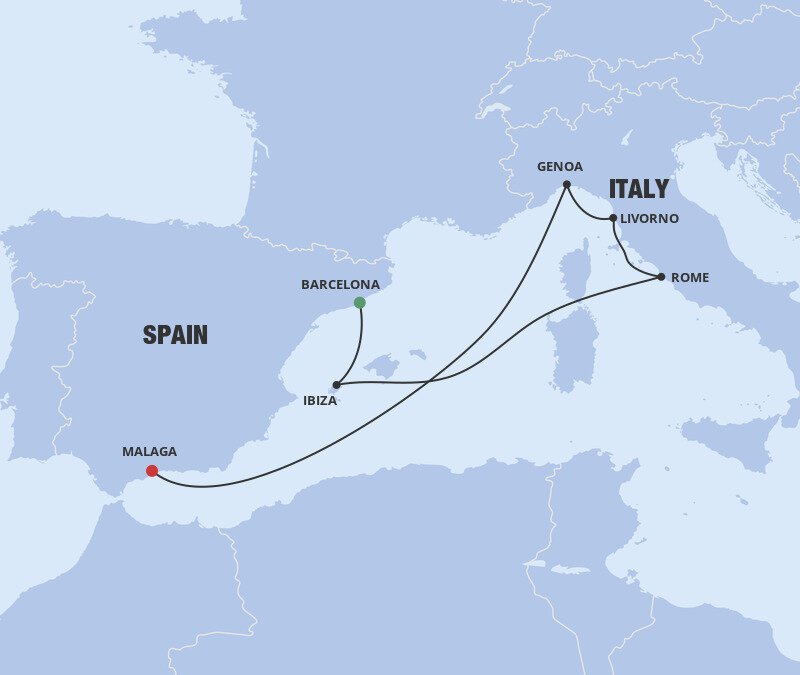 cruise from barcelona to malaga