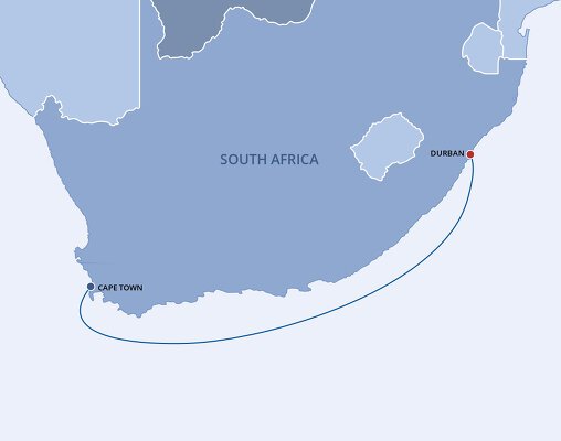 cruise ship routes in south africa