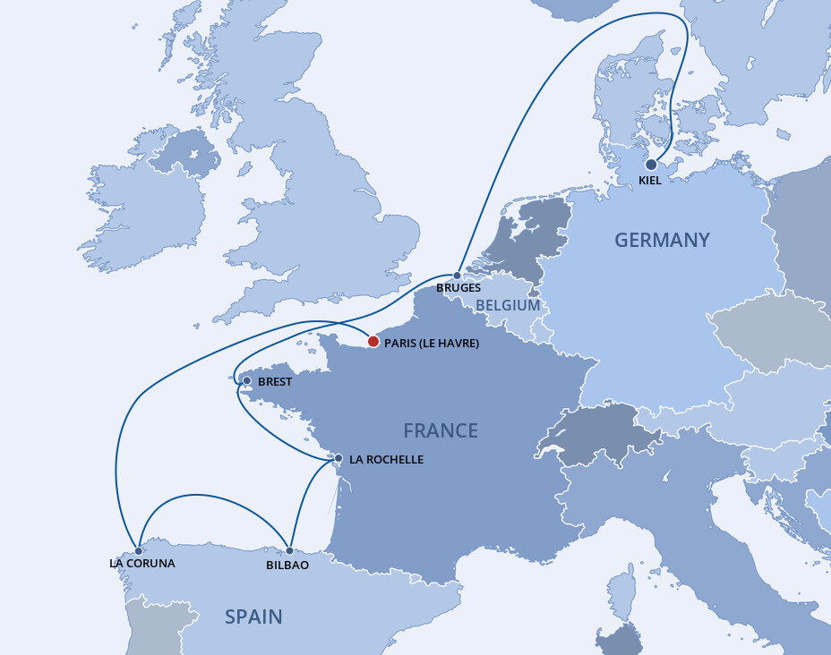 Northern Europe MSC Cruises (9 Night Cruise from Kiel to Paris)
