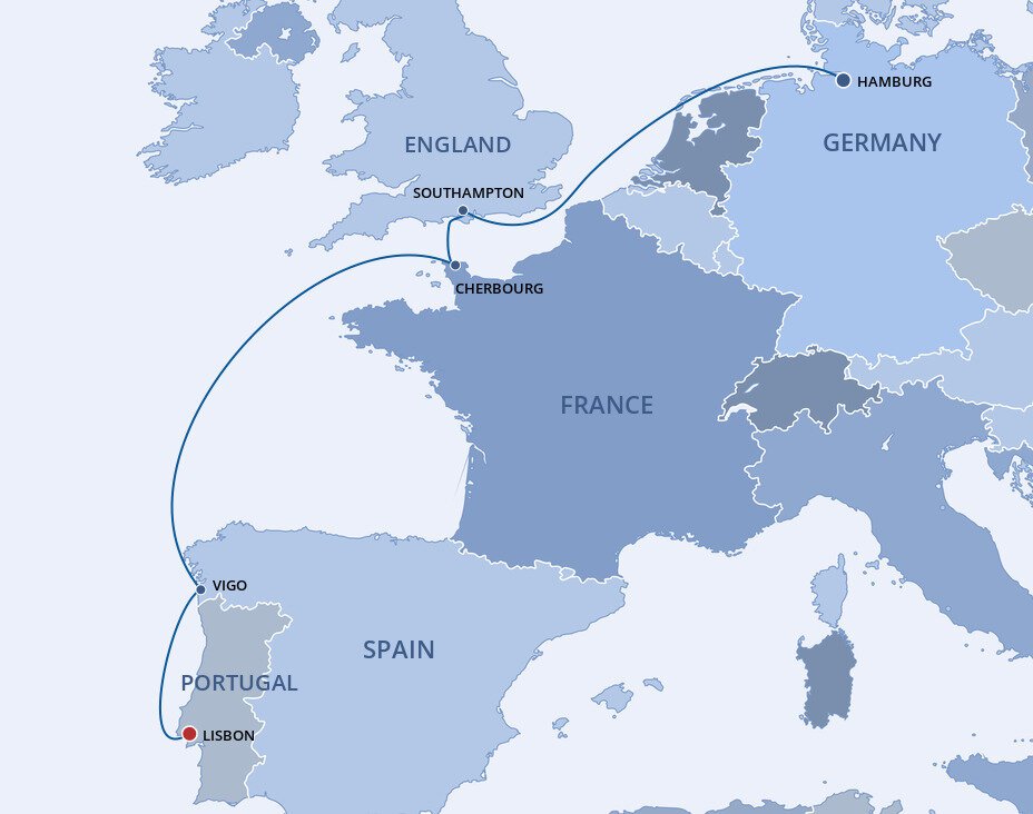 Northern Europe MSC Cruises (6 Night Cruise from Hamburg to Lisbon)