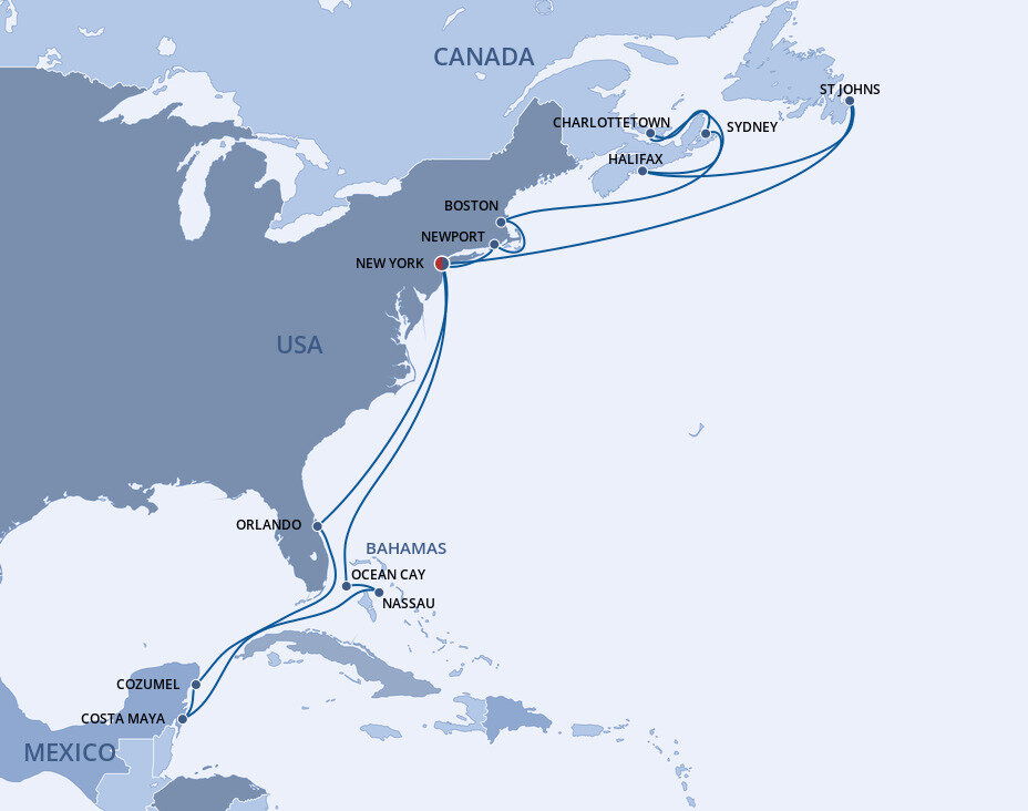 Bermuda, Canada & New England MSC Cruises (21 Night Roundtrip Cruise
