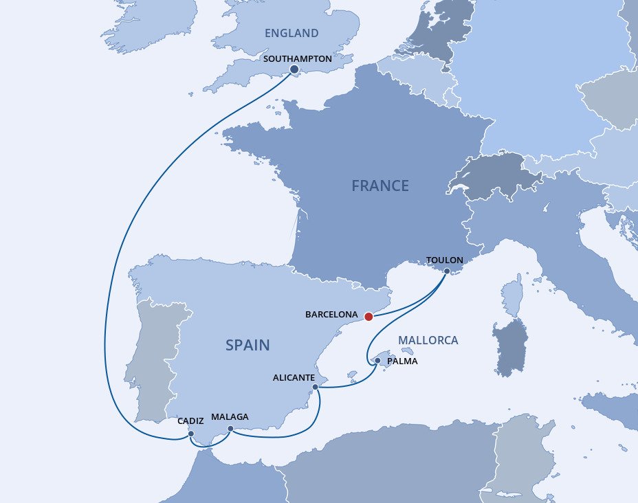 Western Europe - MSC Cruises (9 Night Cruise From London To Barcelona)