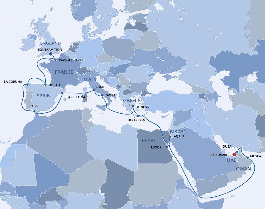 MSC Grand Voyages - MSC Cruises (27 Night Cruise from London to Abu Dhabi)