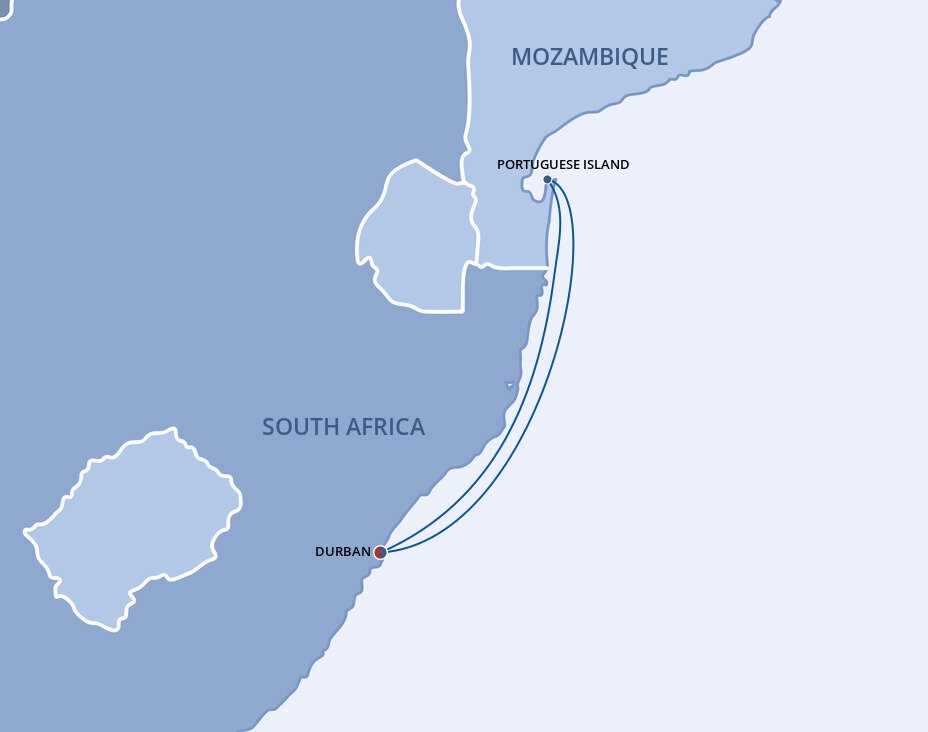 cruise from south africa to mozambique