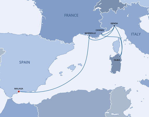 Cruises from Italy to Spain - 2023-2025 Seasons