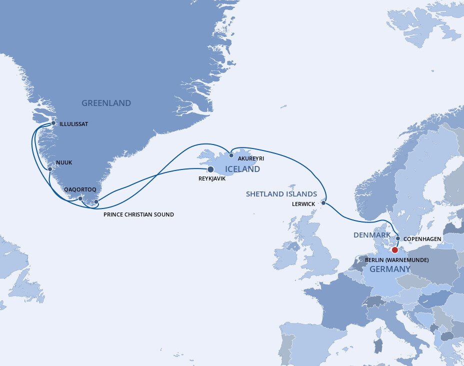 Northern Europe MSC Cruises (16 Night Cruise from Reykjavik to Berlin)