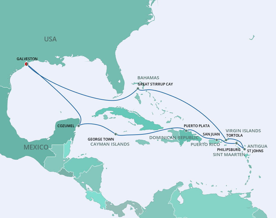 Caribbean Cruise From Galveston to Galveston - Norwegian Cruise Line