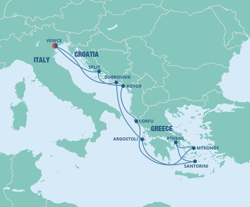 round trip cruise from usa to italy