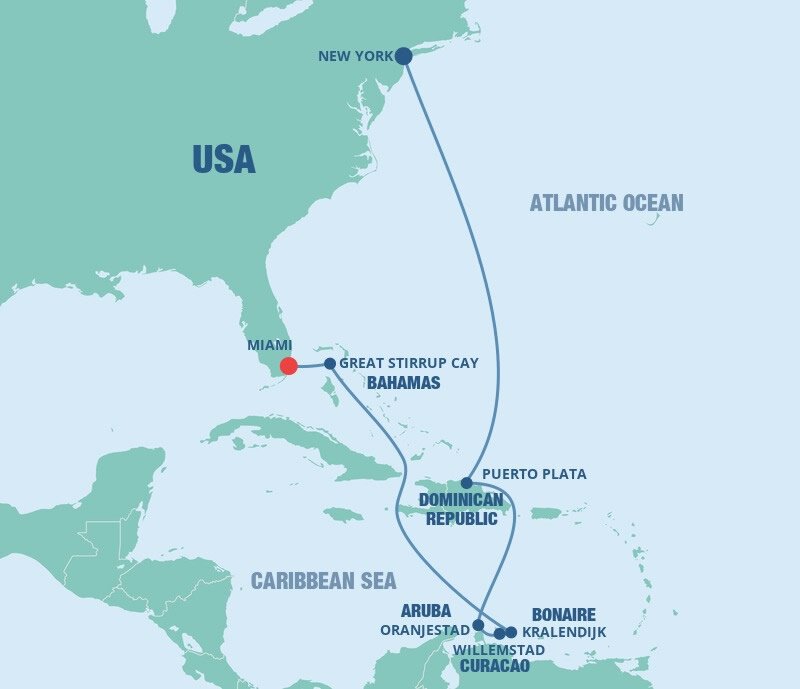 cruise from new york to miami one way