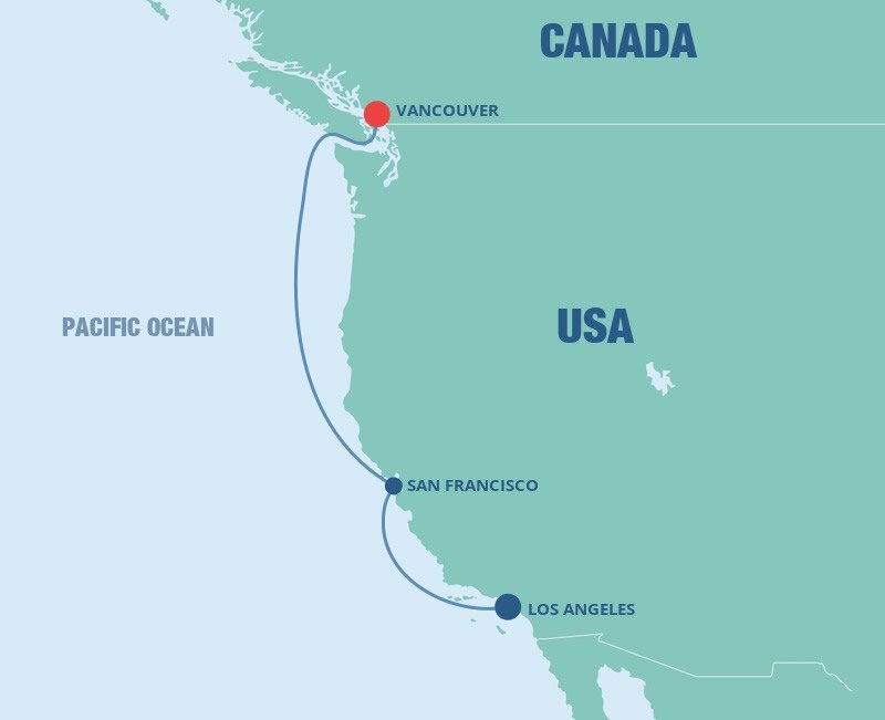 Pacific Coastal Repositioning Cruise Norwegian Cruise Line (5 Night
