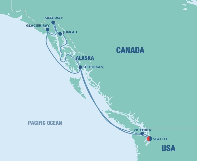 alaska cruise from seattle how many days