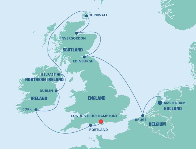 British Isles Norwegian Cruise Line (10 Night Cruise from Amsterdam