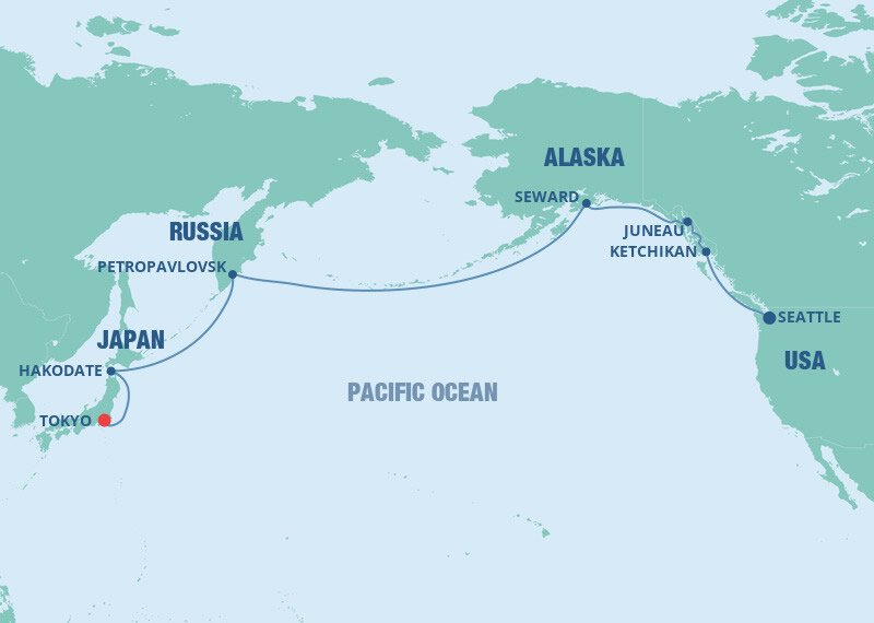 cruises from seattle to asia