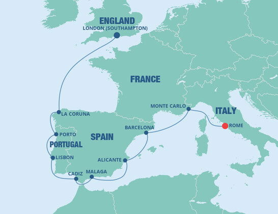 London To Rome Cruises from London to Rome | 2021, 2022 & 2023 Seasons