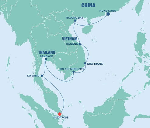 Cruises from Hong Kong to Singapore | 2021, 2022 & 2023 Seasons