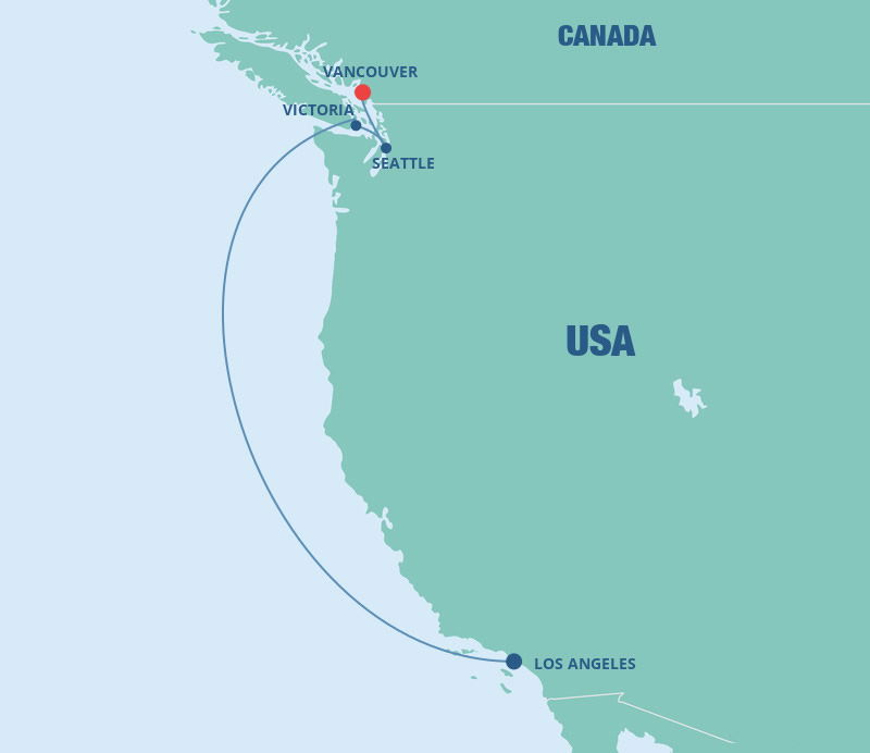 los angeles to vancouver cruise