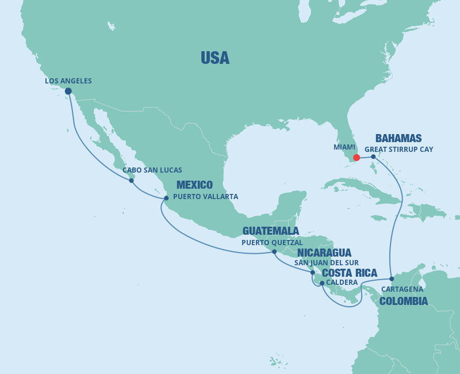 Los Angeles to Miami Norwegian Cruise Line (15 Night Cruise from Los