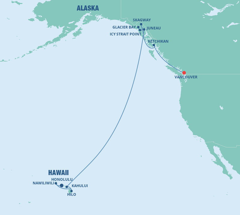 Hawaii to Alaska Norwegian Cruise Line (16 Night Cruise from Honolulu