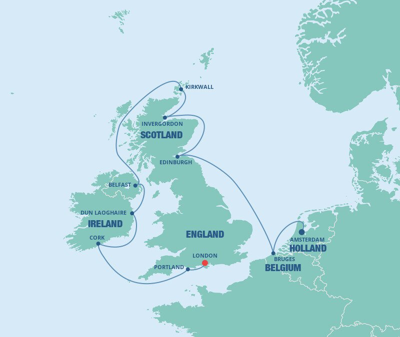 Europe British Isles Norwegian Cruise Line (10 Night Cruise from