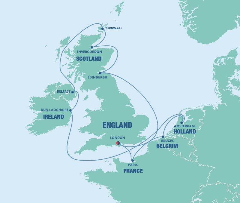 Europe British Isles Norwegian Cruise Line (11 Night Roundtrip