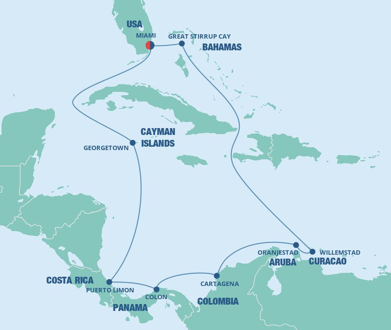 Panama Canal - Miami - Norwegian Cruise Line (12 Night Roundtrip Cruise ...