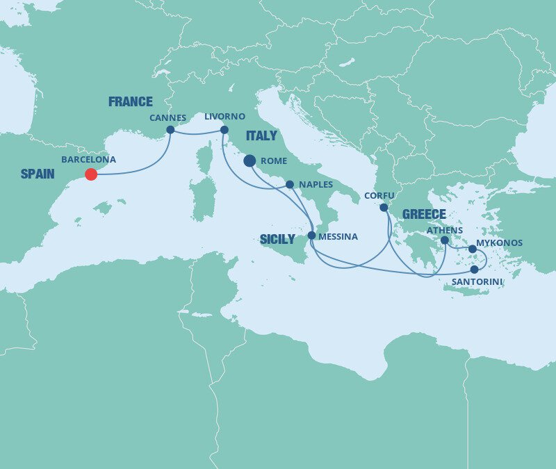 Greek Isles & Italy Norwegian Cruise Line (10 Night Cruise from Rome
