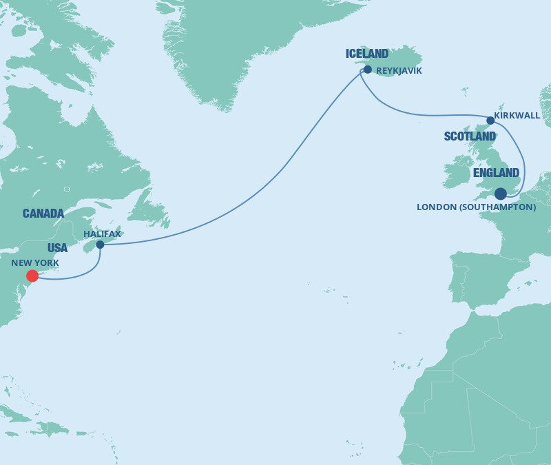 Transatlantic Norwegian Cruise Line (12 Night Cruise from London to