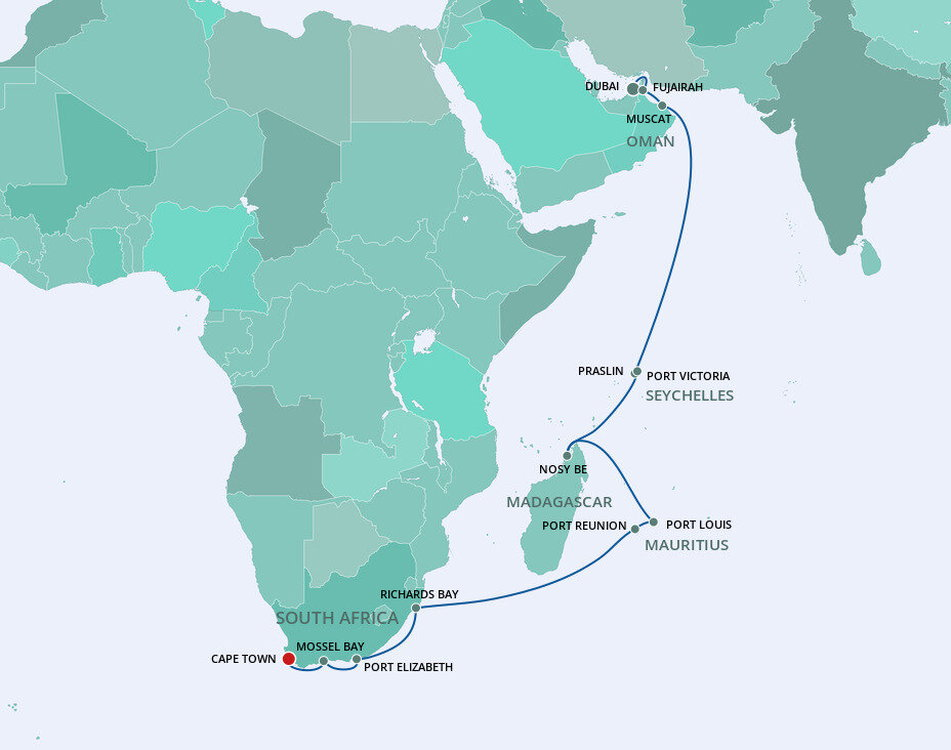 AfricaSouth Africa Norwegian Cruise Line (19 Night Cruise from Dubai