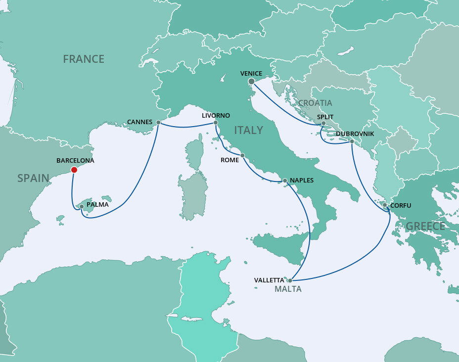 Italy, Greece & France Mediterranean Jewels Norwegian Cruise Line