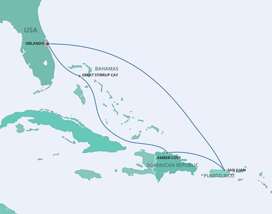 Eastern Caribbean Port Canaveral Norwegian Cruise Line (7 Night