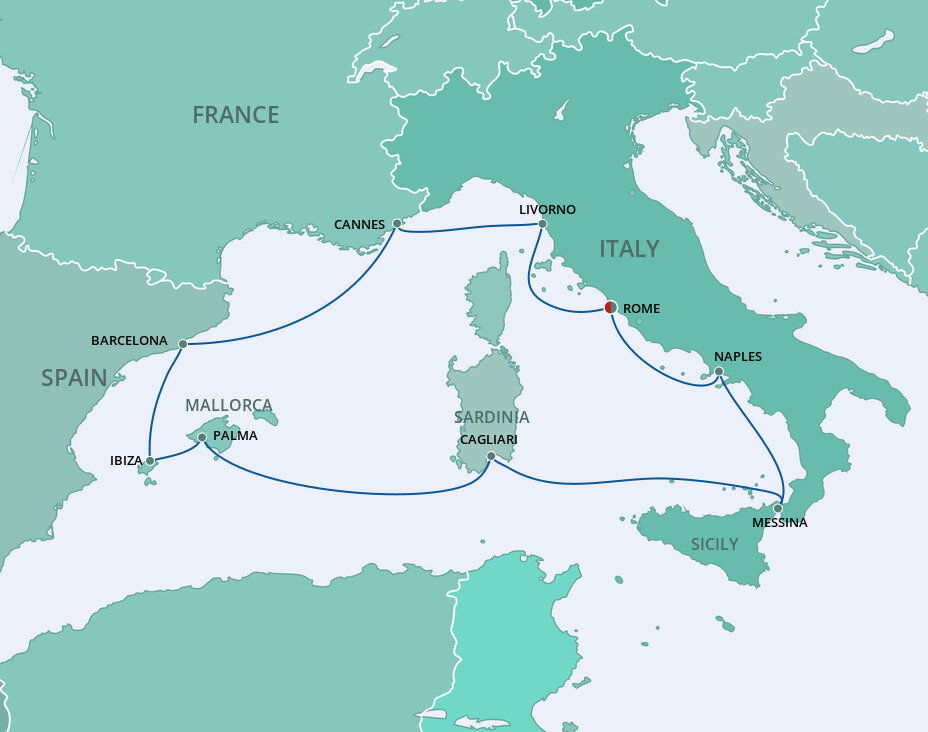 Europe - Western Mediterranean - Norwegian Cruise Line (10 Night ...