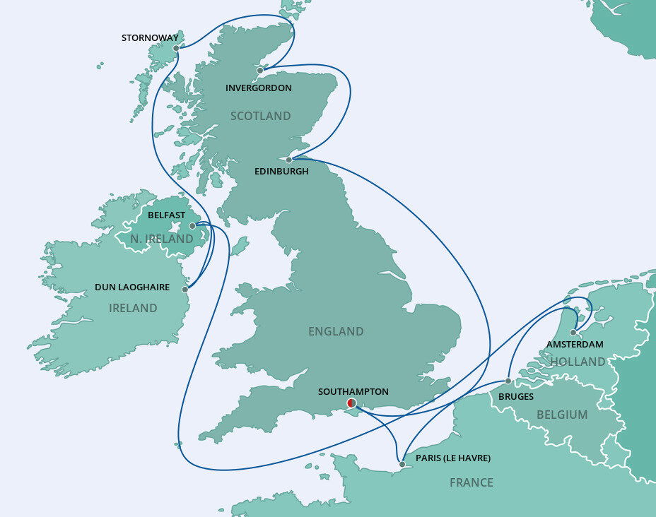 Europe British Isles Norwegian Cruise Line (11 Night Roundtrip