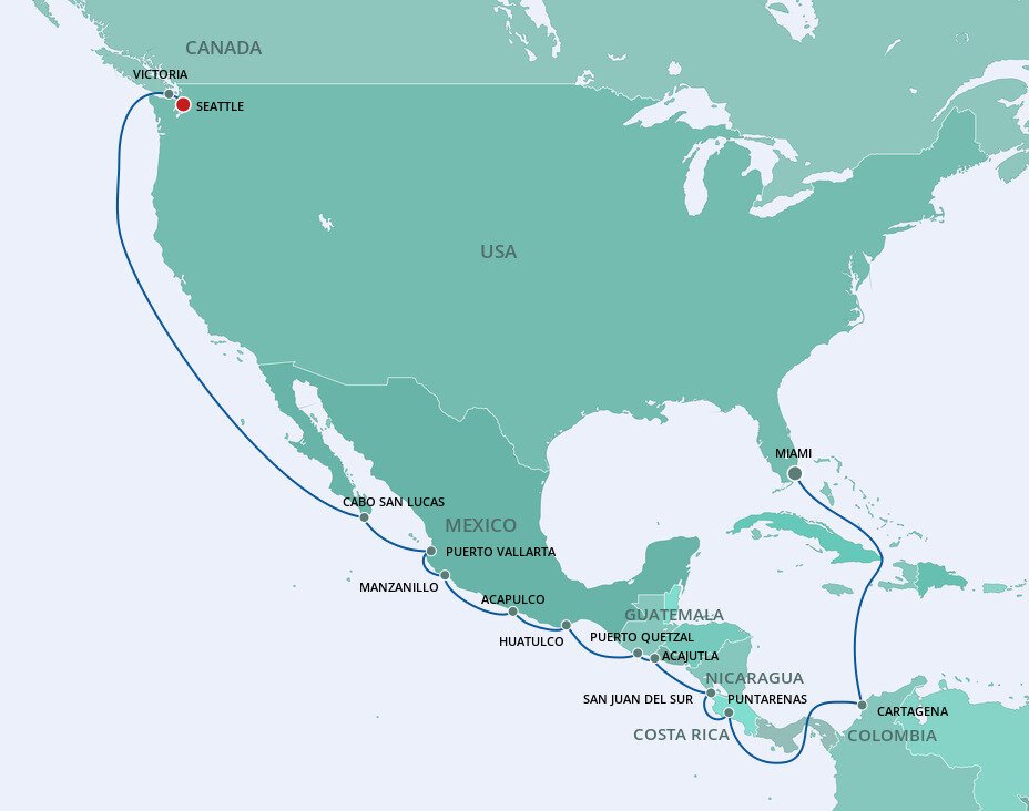 Panama Canal Repositioning Cruise Norwegian Cruise Line (20 Night