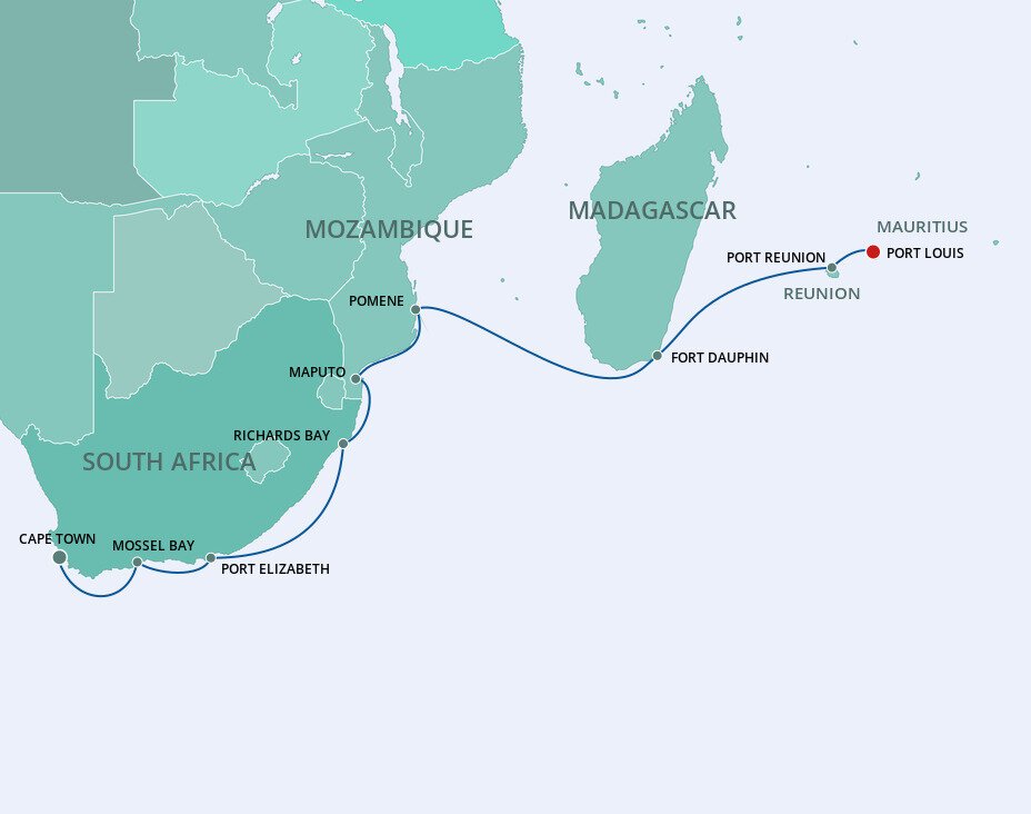 cruise ship routes in south africa