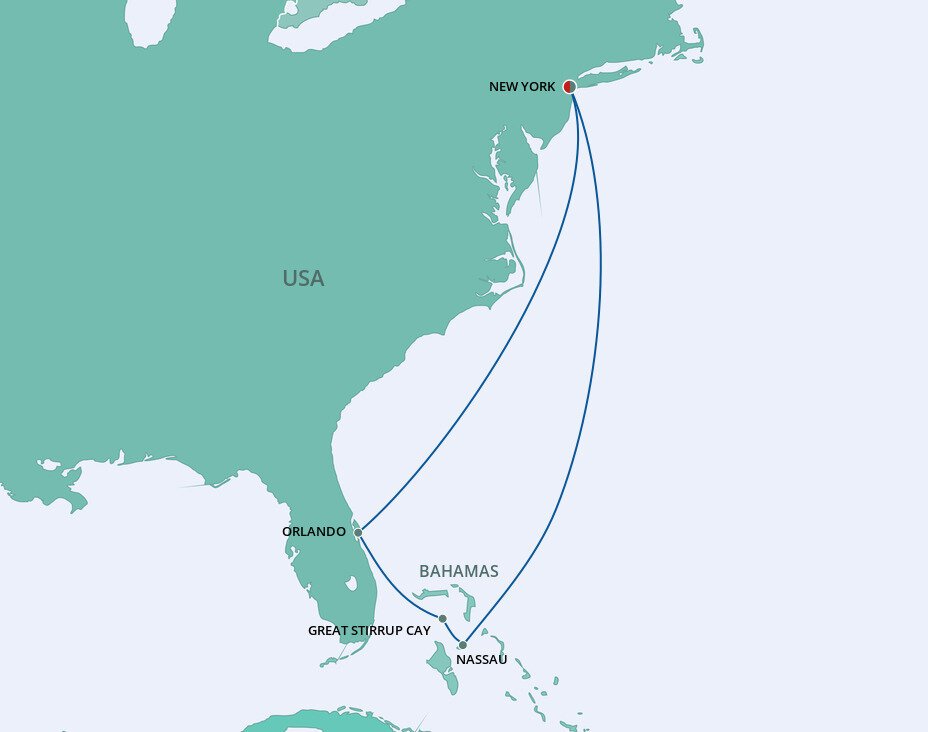 Bahamas & Florida From New York Norwegian Cruise Line (8 Night