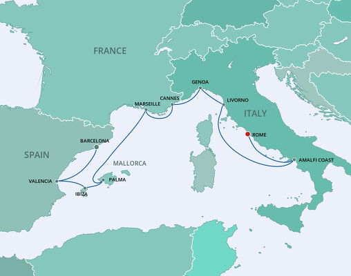 Cruises from Spain to Italy - 2023, 2024 & 2025 Seasons