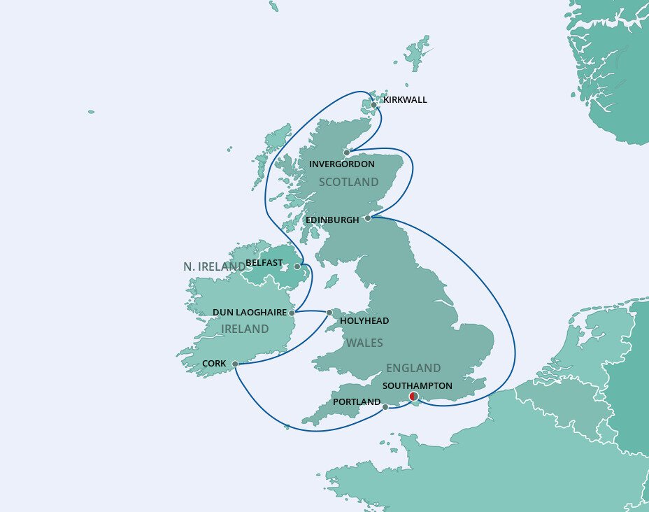 Europe - British Isles - Norwegian Cruise Line (10 Night Roundtrip ...