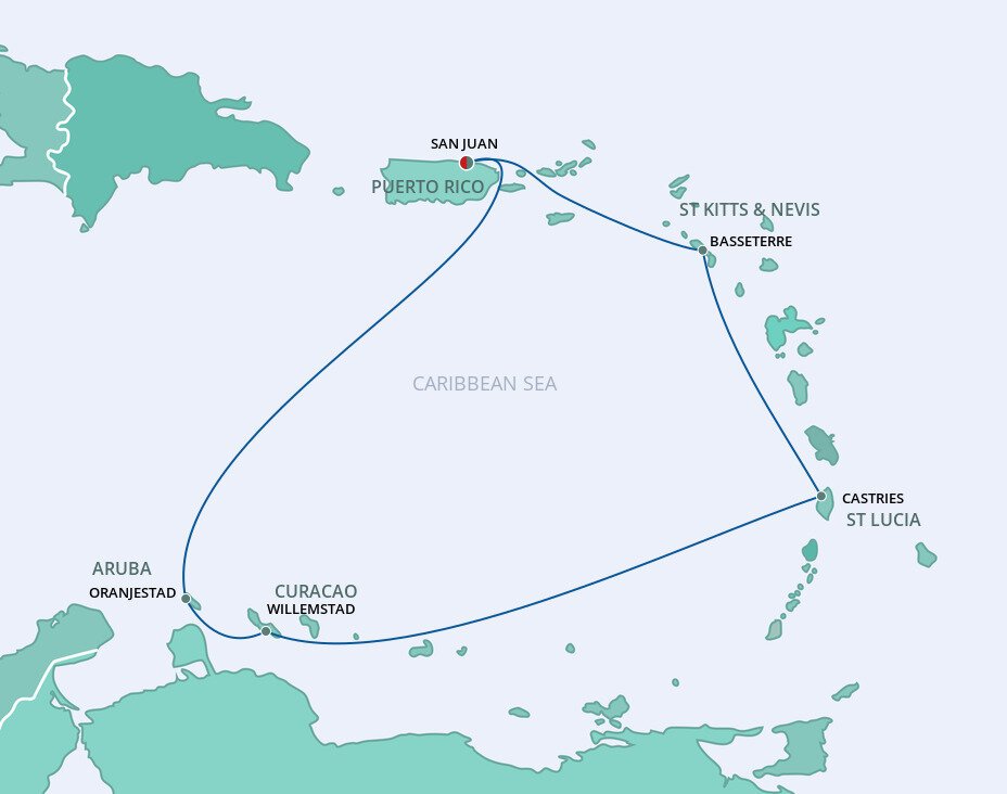Southern Caribbean San Juan Norwegian Cruise Line (7 Night