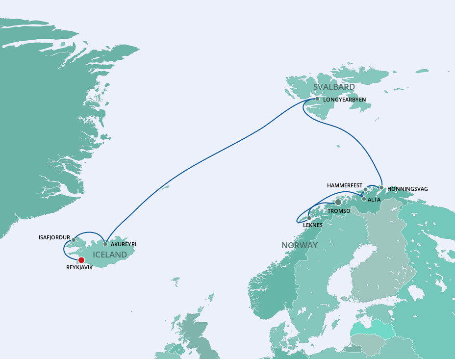 Europe Iceland Norwegian Cruise Line (11 Night Cruise from Tromso to Reykjavik) Europe Iceland Norwegian Cruise Line (11 Night Cruise from Tromso to Reykjavik)
