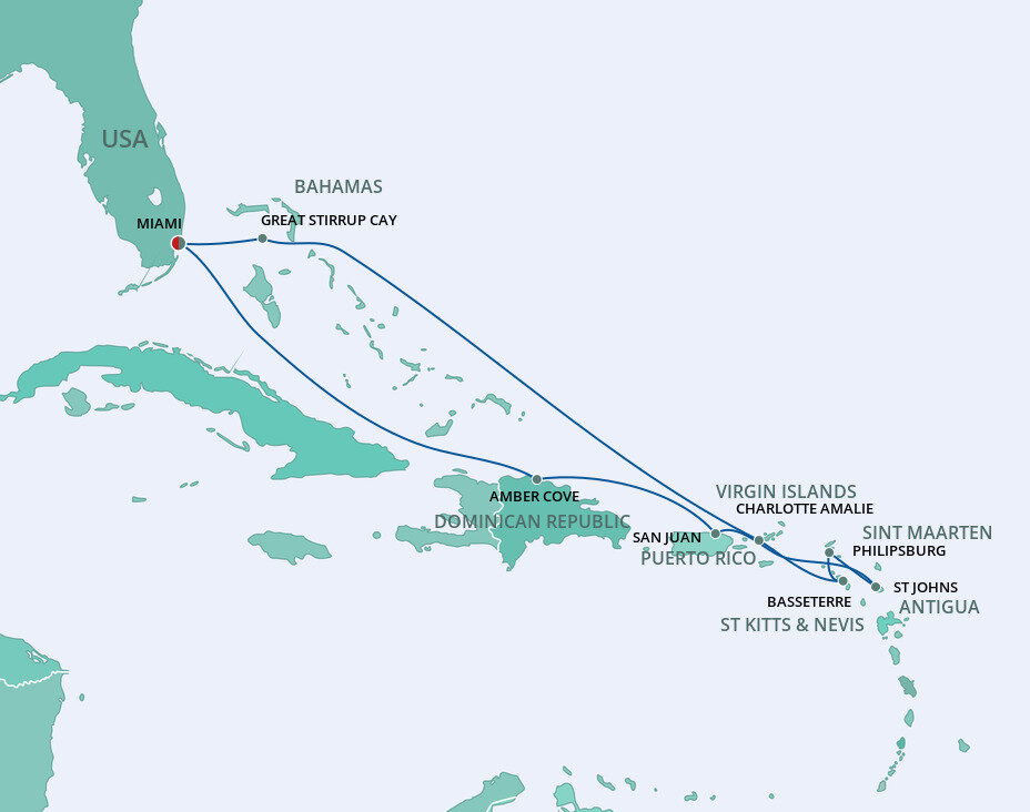 norwegian cruise line 10 day eastern caribbean