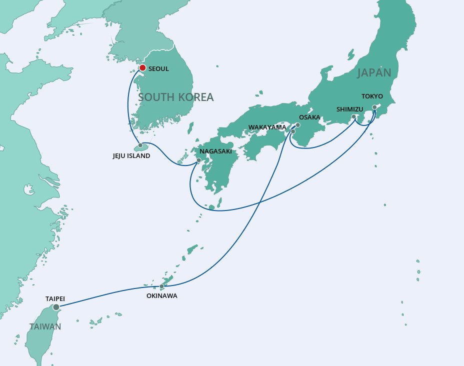 Asia - Japan - Norwegian Cruise Line (11 Night Cruise From Taipei To Seoul)