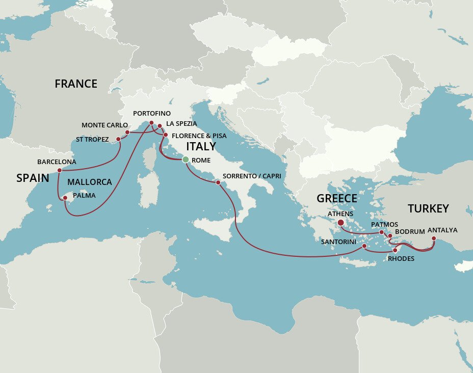 Flourishing Rivieras - Oceania (17 Night Cruise From Rome To Athens)