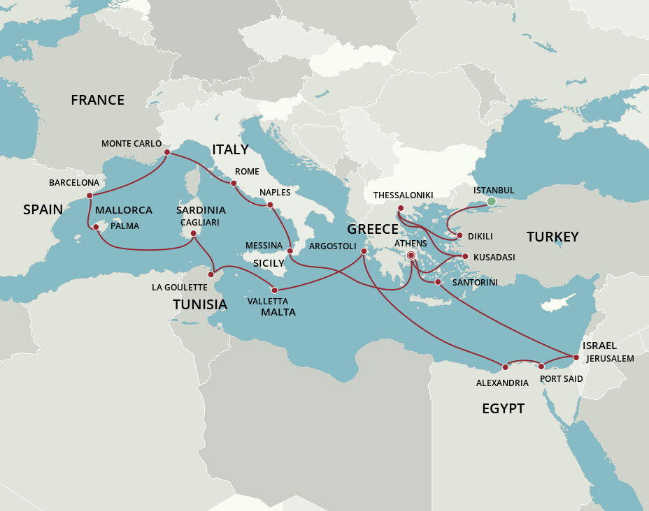Grandeur Of Antiquity Oceania (22 Night Cruise from Istanbul to Athens)