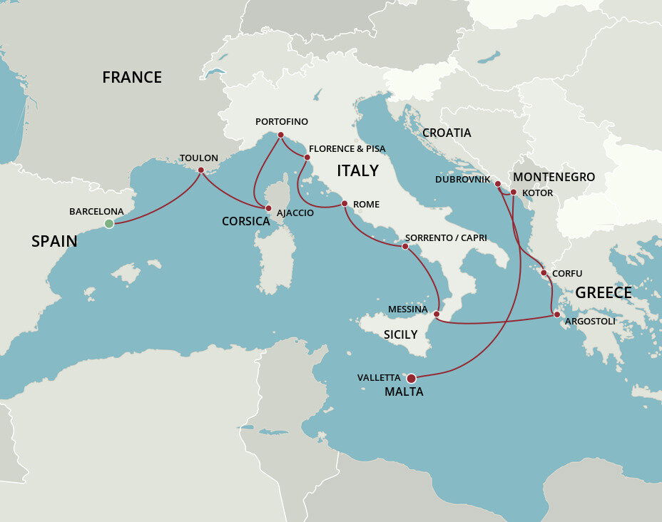 Essence Of Antiquity - Oceania (14 Night Cruise from Barcelona to Valletta)