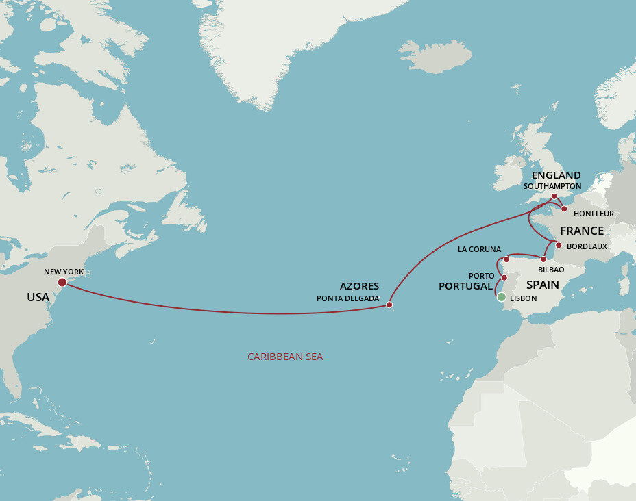 Atlantic Wayfarer Oceania (18 Night Cruise from Lisbon to New York)