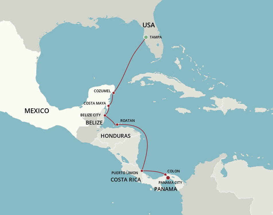 Palms & Panama Canal Oceania (10 Night Cruise from Tampa to Panama City)