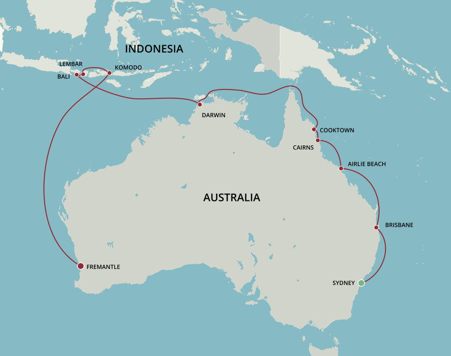 Wonders Of Australia Oceania (20 Night Cruise from Sydney to Perth)