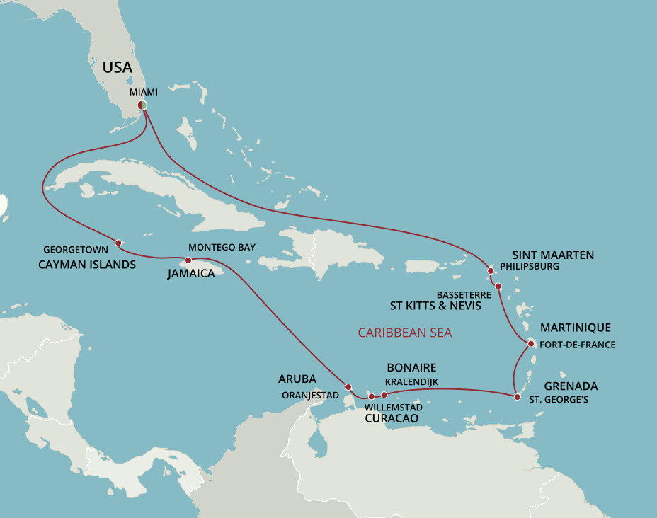 15 Day Caribbean Celebration Itinerary (Oceania)