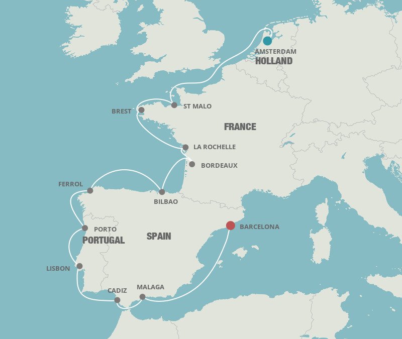 Allure Of France & Iberia - Oceania (14 Night Cruise from Amsterdam to 